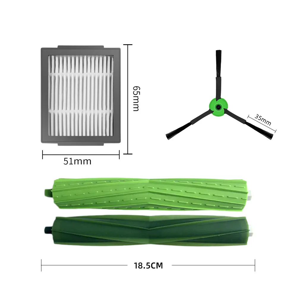 Escovas laterais filtros hepa para irobot roomba combo i5/i5 +/j5/j5 + peças de reposição robô aspirador