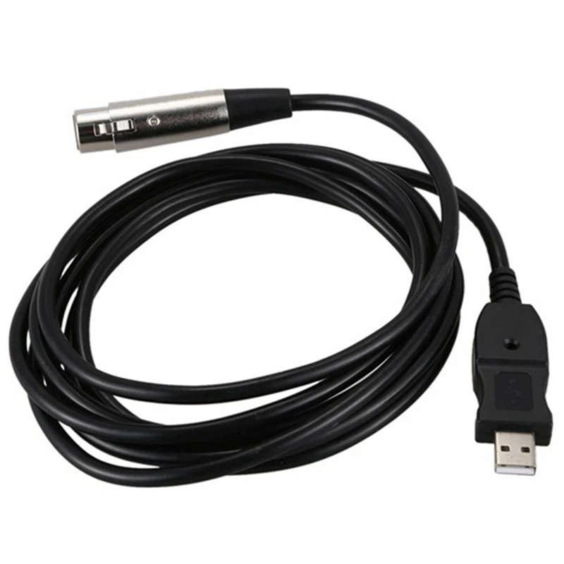 USB Microphone Cable USB Male to XLR Female Mic Link Studio Audio Cable Connector Cords Adapter