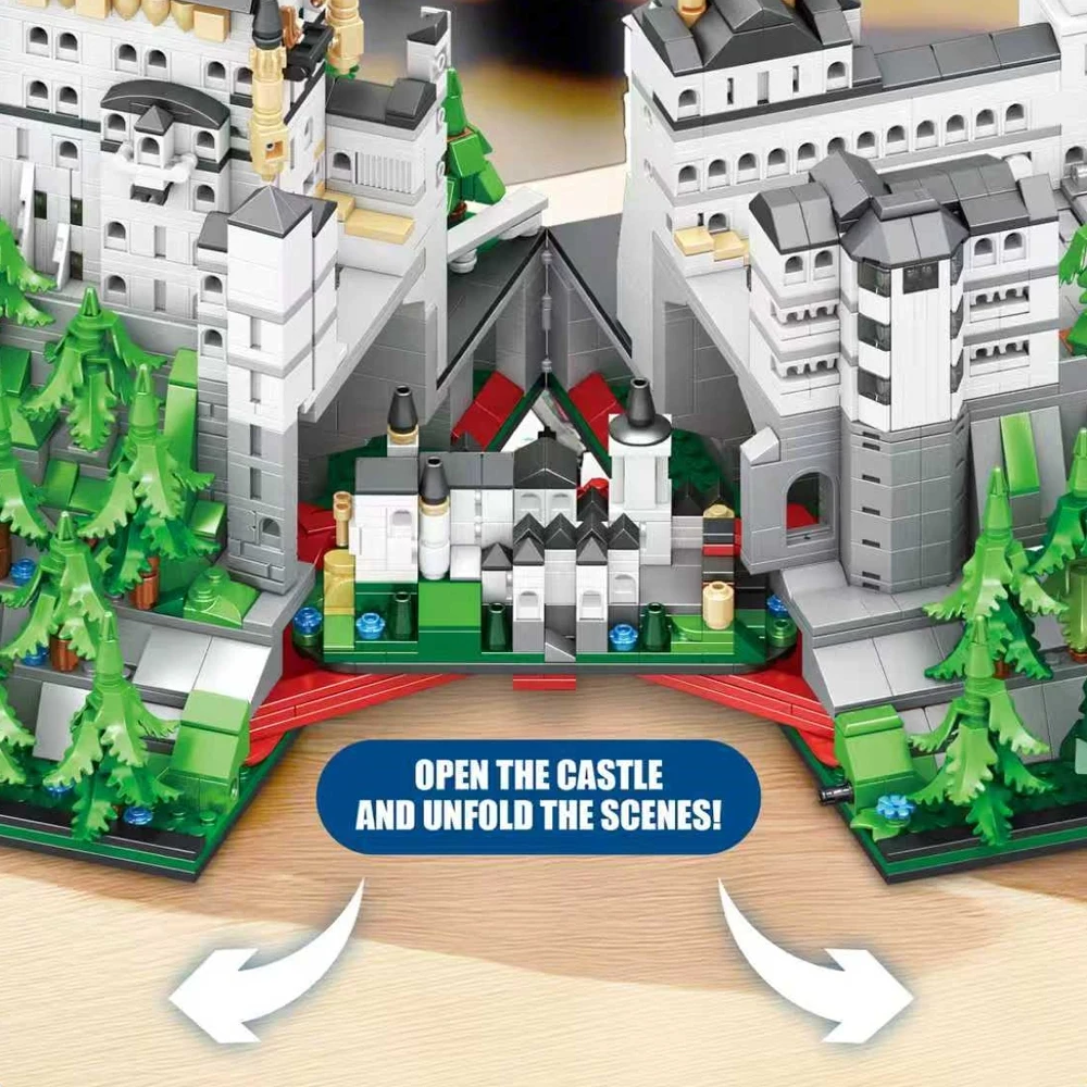 ชุดตัวต่อปราสาทหงส์ 5421 ชิ้น ชุดโมเดลสถาปัตยกรรมชื่อดังระดับโลก ของสะสม ของเล่นประกอบสำหรับผู้ใหญ่และเด็ก ของขวัญ