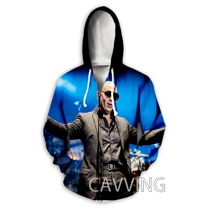 New Fashion 3D Print  Rapper Pitbull  Zipper Hoodies Zip Up Hooded Sweatshirts Harajuku Hoodie Hip Hop Sweatshirts