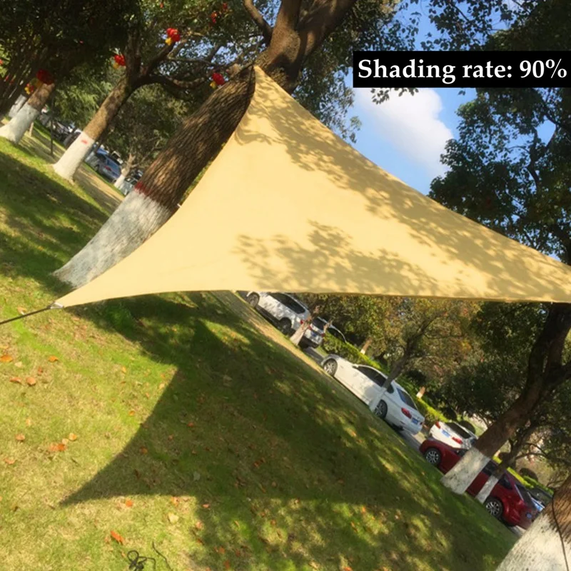 Triangle Sun Shade Net Brown Fabrics Shading 90% Outdoor Anti-UV Cooling Garden Gazebo Shadow Awning Custom Sun-shading Net