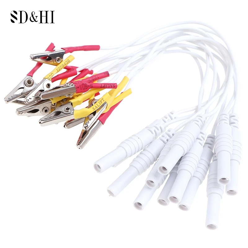 12pcs/lot Alligator Clip Cable, Acupuncture Needles Clip for SDZ-II Electronic Acupuncture Treatment Instrument Random Color