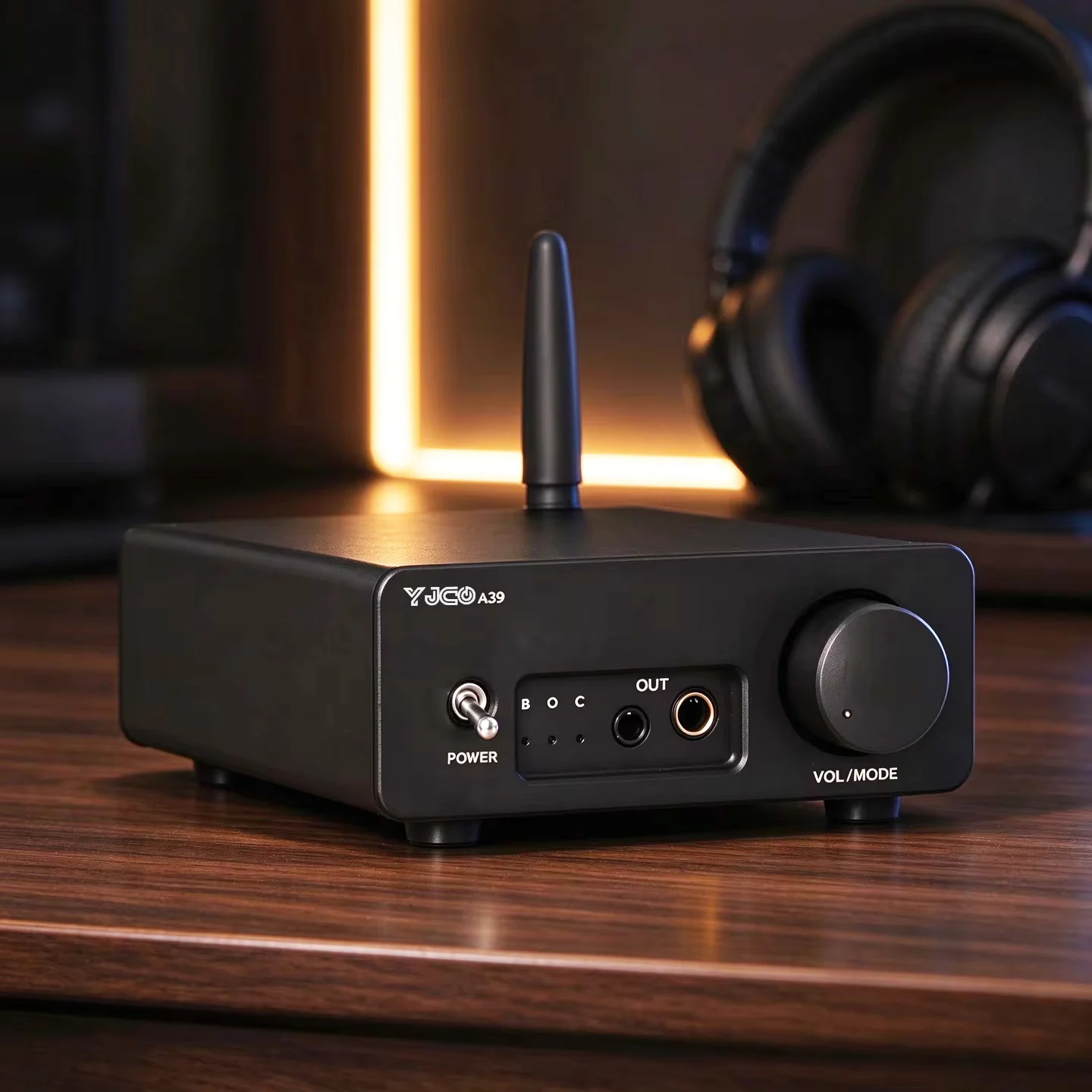 YJCO DAC Headphone Amplifier HIFI QCC3084 Bluetooth 5.4 ES9039 Coaxial Fiber USB Input 24bit 96K DC12V Headphone Amp