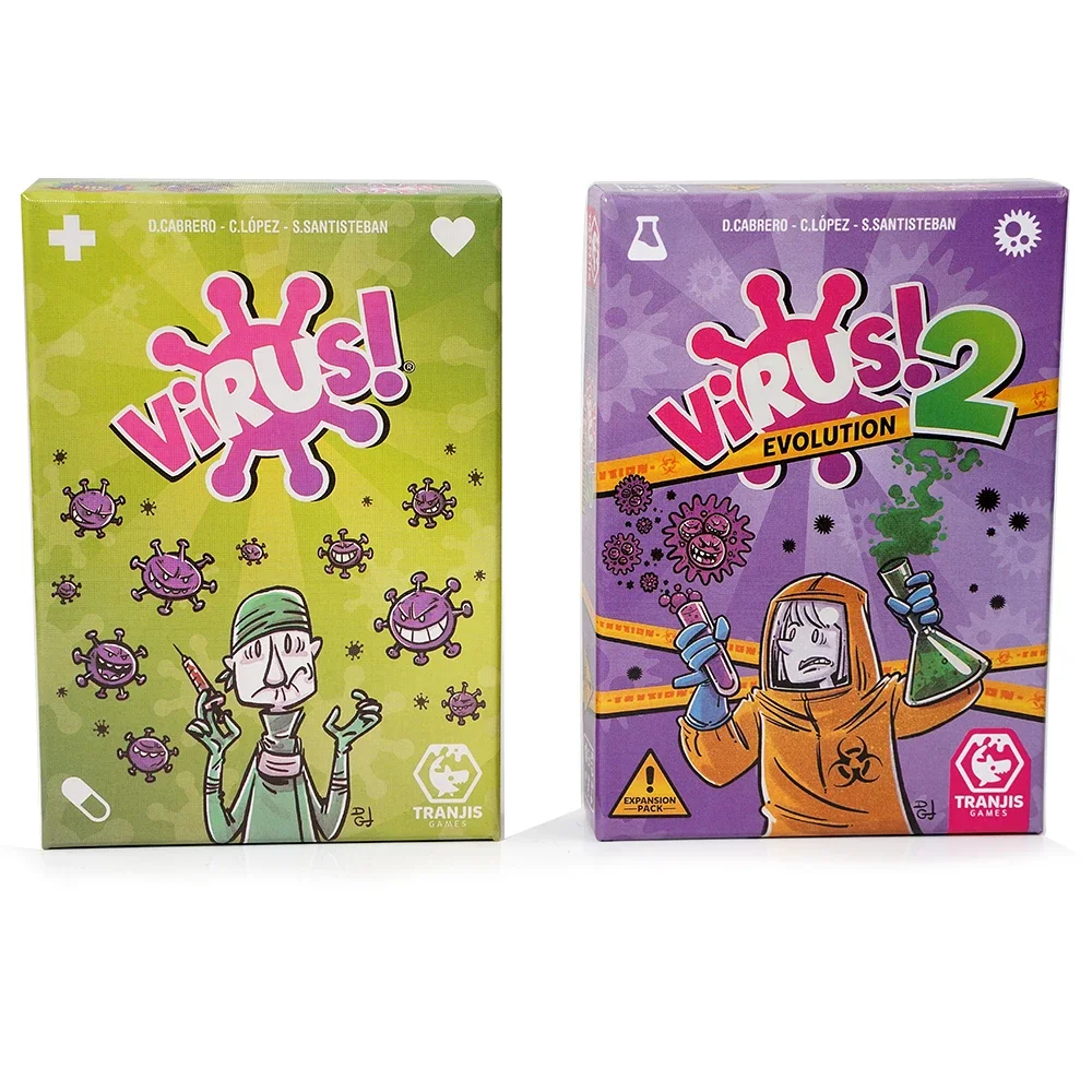 Virus! -Juego de cartas - El Juego mas contagiooso. Edicion spagnolo. + 8 VIRUS asenos! 2 evolution (expansion)-Juego de cartas