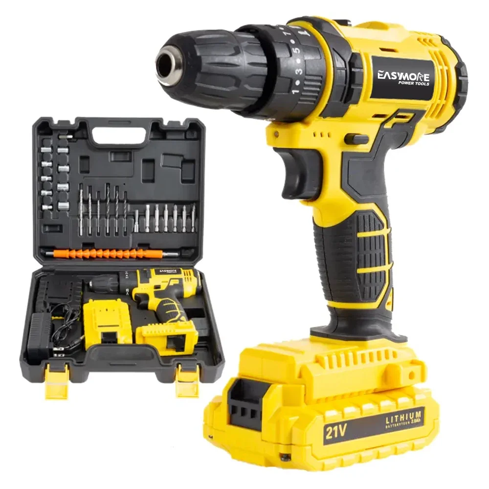 

Variable Speed Tools Lithium Electric Hand Drill Kit 21v Charging Coreless Power Electric Drill Set