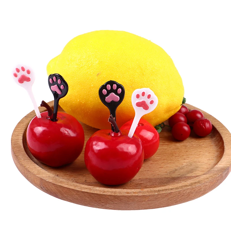 Animal Koala ＆ Cat Paws Fruit Fork Mini Cartoon Children Snack Cake Dessert Food Fruit Pick Toothpick Bento Lunches Party Decor