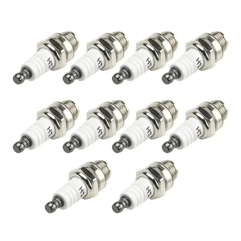 10 Pcs Spark Plug For L7T BM6A BPMR7A RCJ6Y RCJ7Y WSR5F For Trimmer Blower Chainsaw Brushcutter Gas Scooters Pocket Bikes ATV