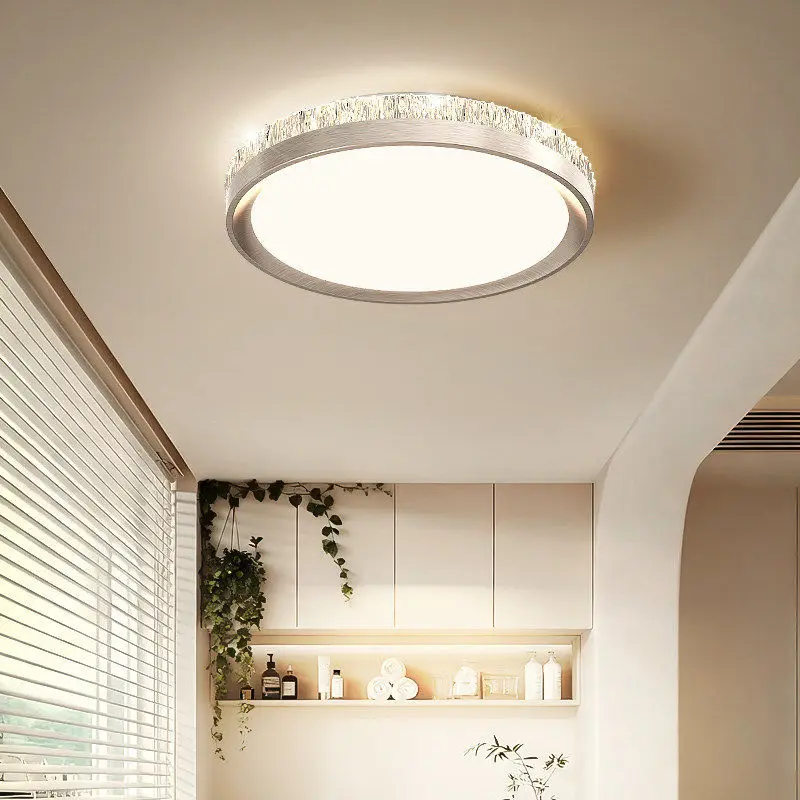 Modern Creative Ice Crack Round Ceiling Lamps Living Room Bedroom Balcony Light Fixture Hotel Exhibition Hall Led Illumination