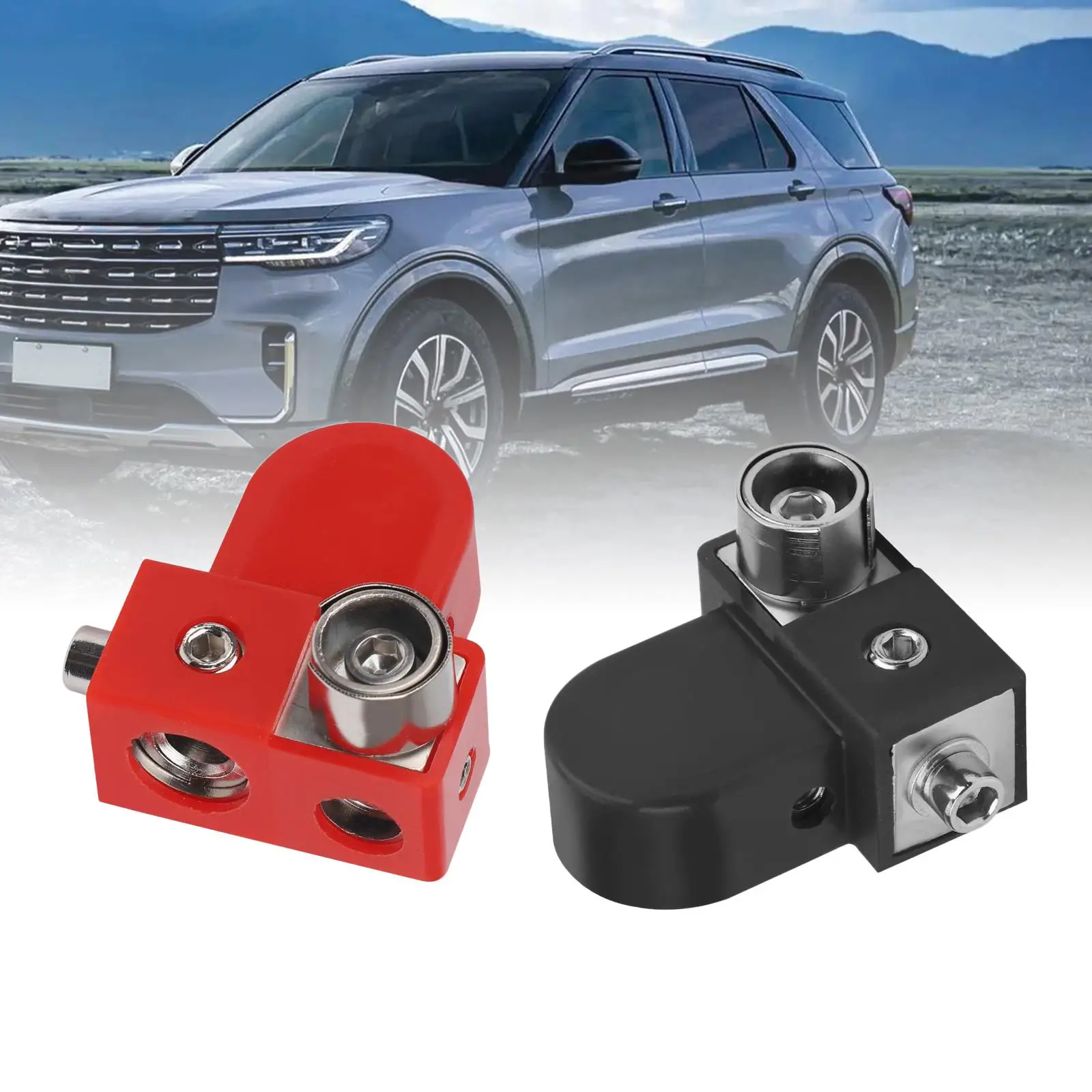 

Generic Battery Terminal Easily Install with Adaptor Collars Silicone Case Replacements for Boat RV Vehicles SUV Truck Car