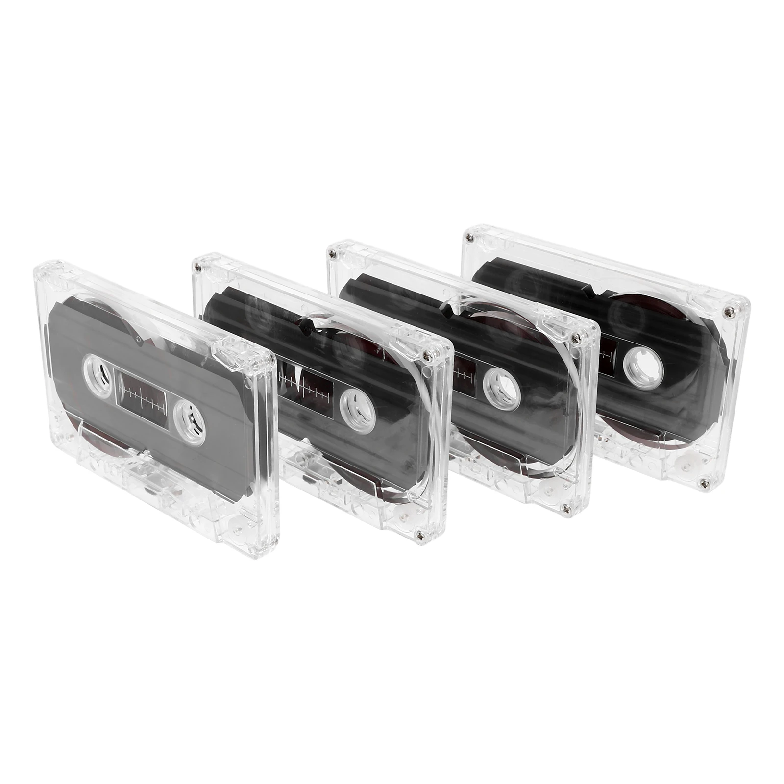 

4pcs Blank Cassette Tapes for Recording Speech Audio High Transparency Retro Player Plastic DIY Project Party Valentine