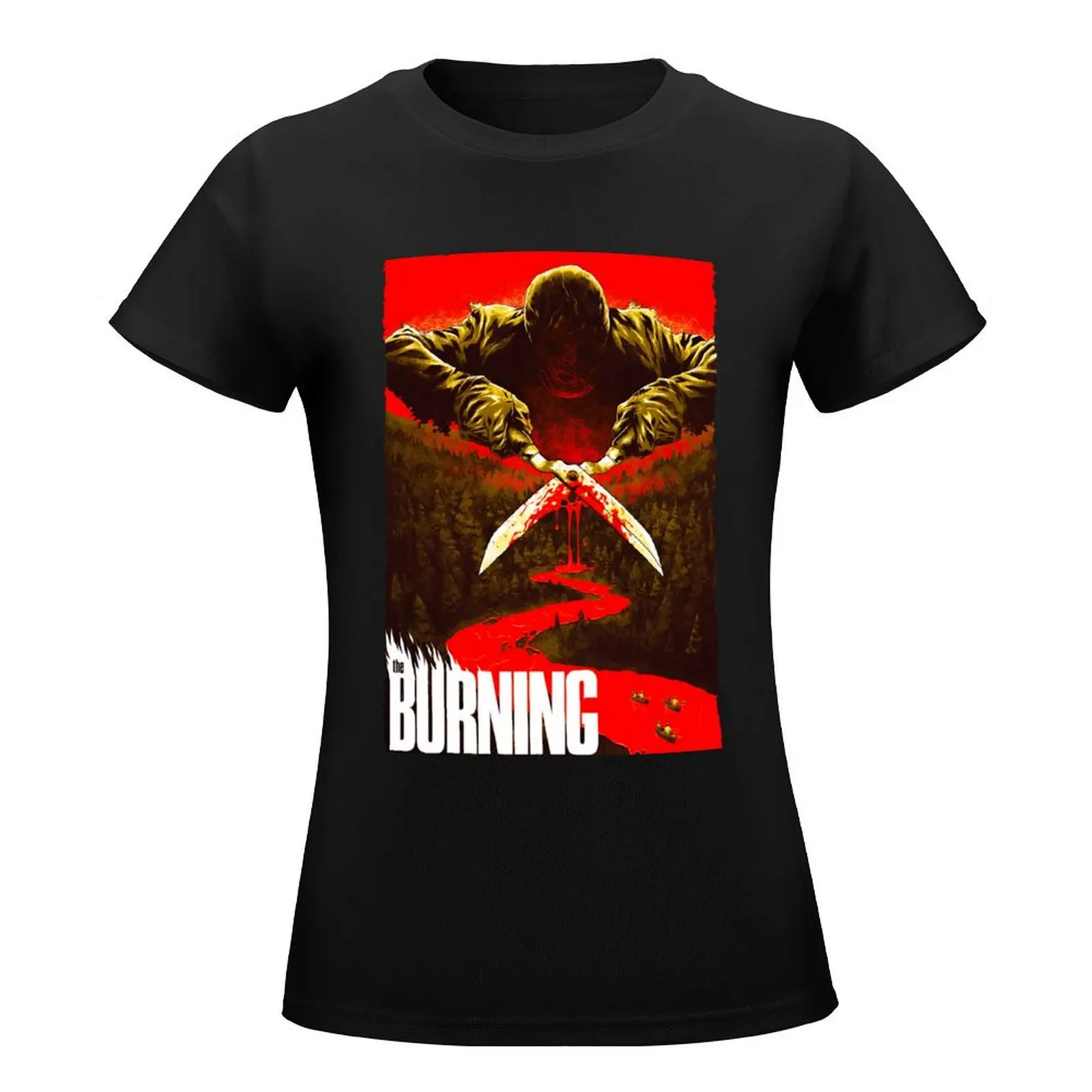 The Burning Horror Movie T-Shirt female summer tops tops aesthetic clothes Women t-shirts