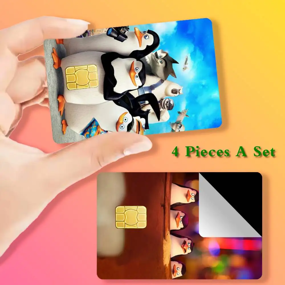 

Cartoon Pingu Penguin Card Stickers Cover Film Sticker for Debit Credit Bank Card Waterproof