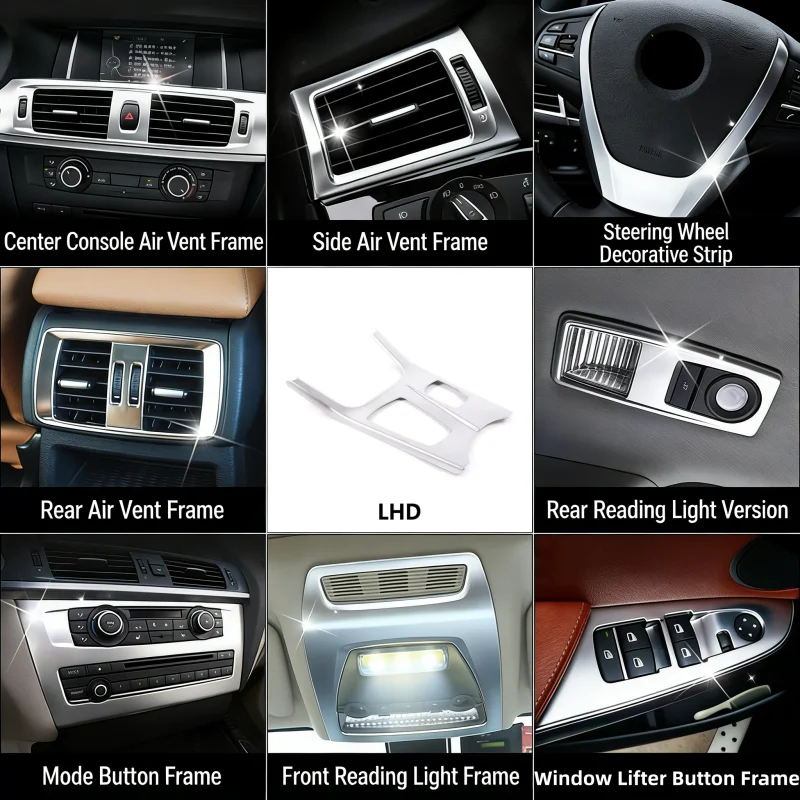 

For BMW X3 F25 X4 F26 2011-2017 ABS Carbon Fiber Center Console Gear Panel Rear Vent Window Button Frame Trim Car Accessories