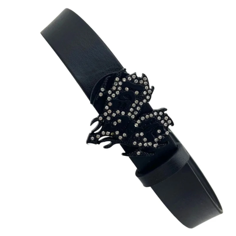 Adjustable PU Leather Belt Waiststrap Jeans Belt Daily Party Waistbelt for Women Elegant Jeans Belt