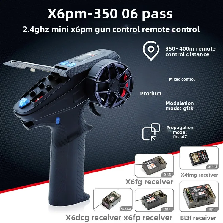 DUMBORC X6PM-350 Mini RC Transmitter 2.4GHz 6CH Radio Controller For RC Car Boat Tank Model