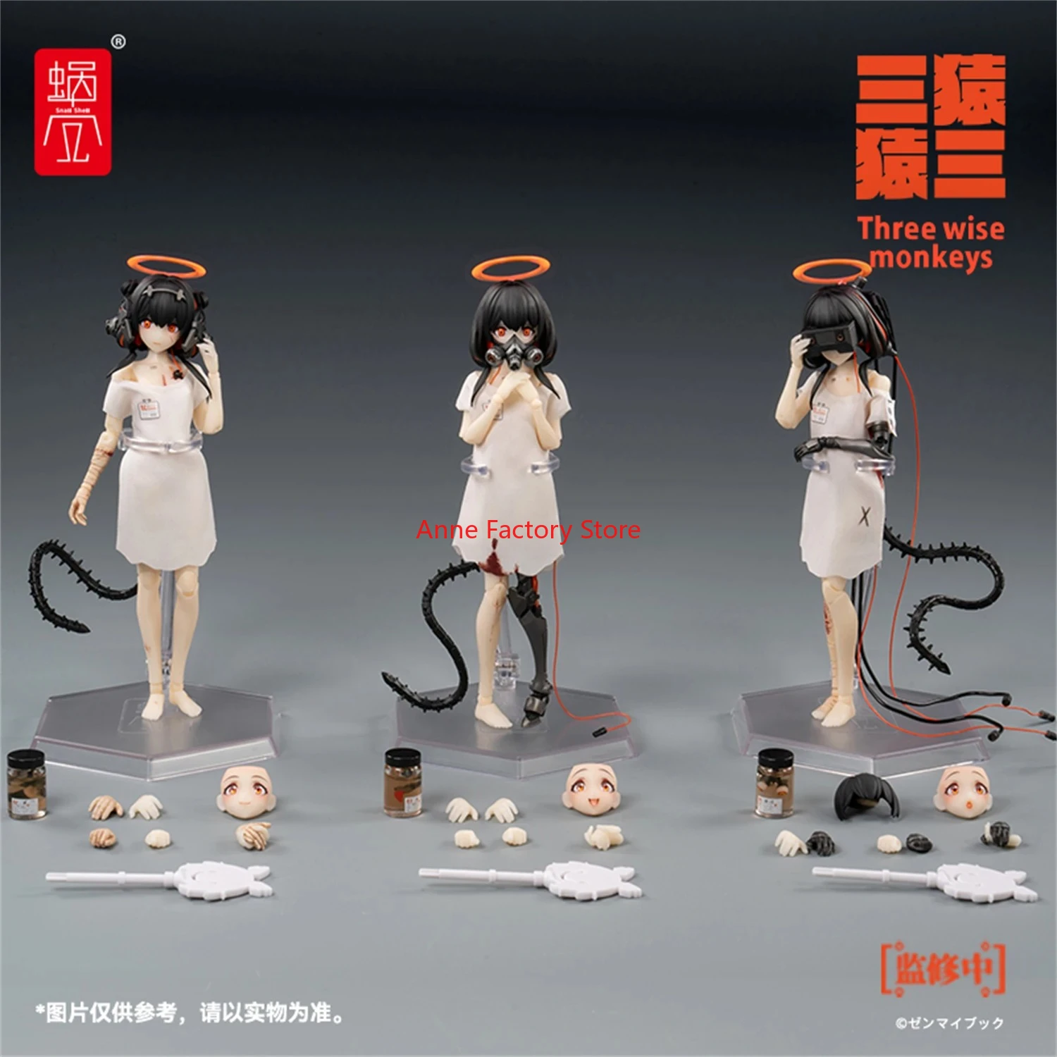 In stock 100% original kara 1/12 three wise monkey toy collection gifts