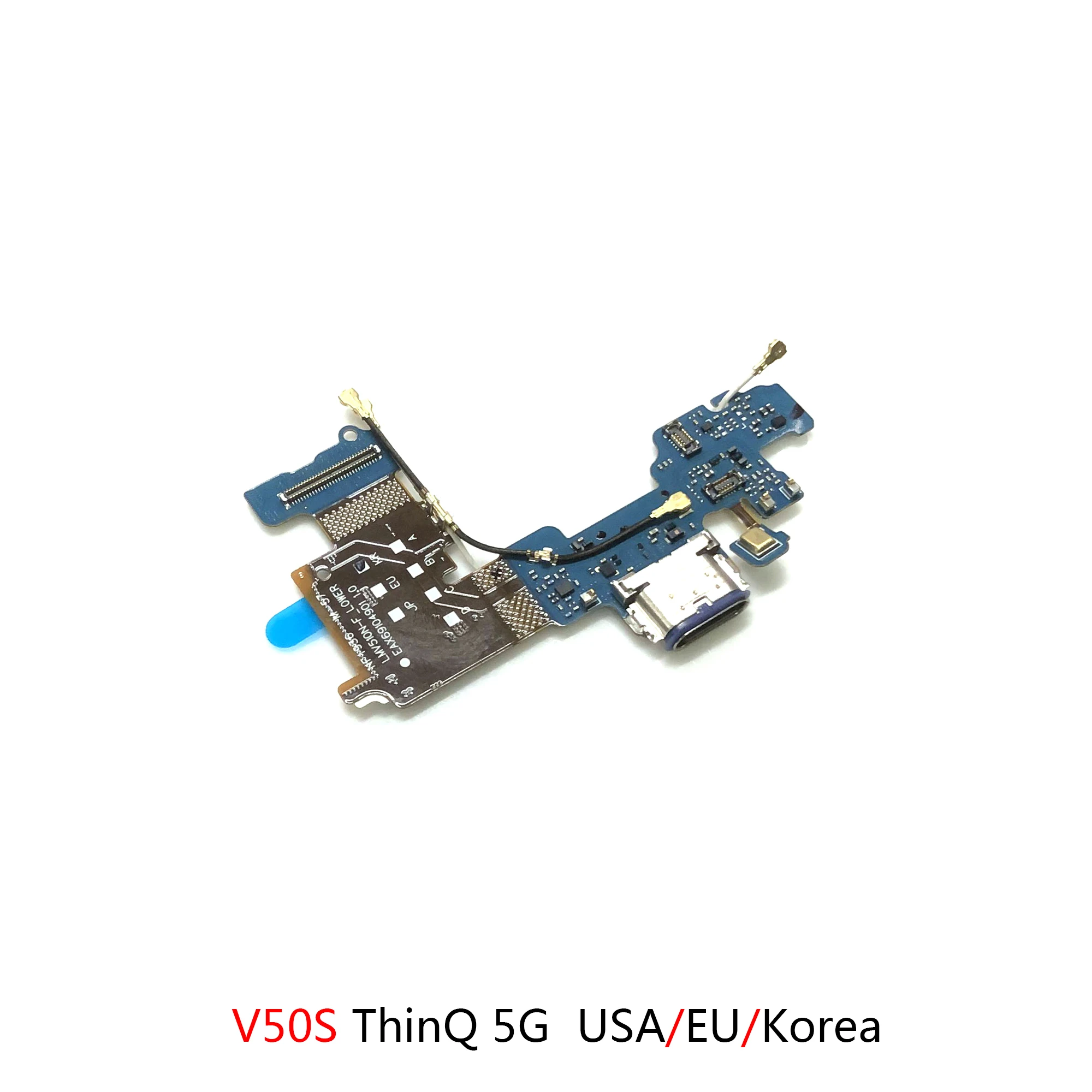 Charging Charger Plug Port Connector Board Parts Flex Cable With Mic For LG V30 V40 V50 V50S V60 ThinQ