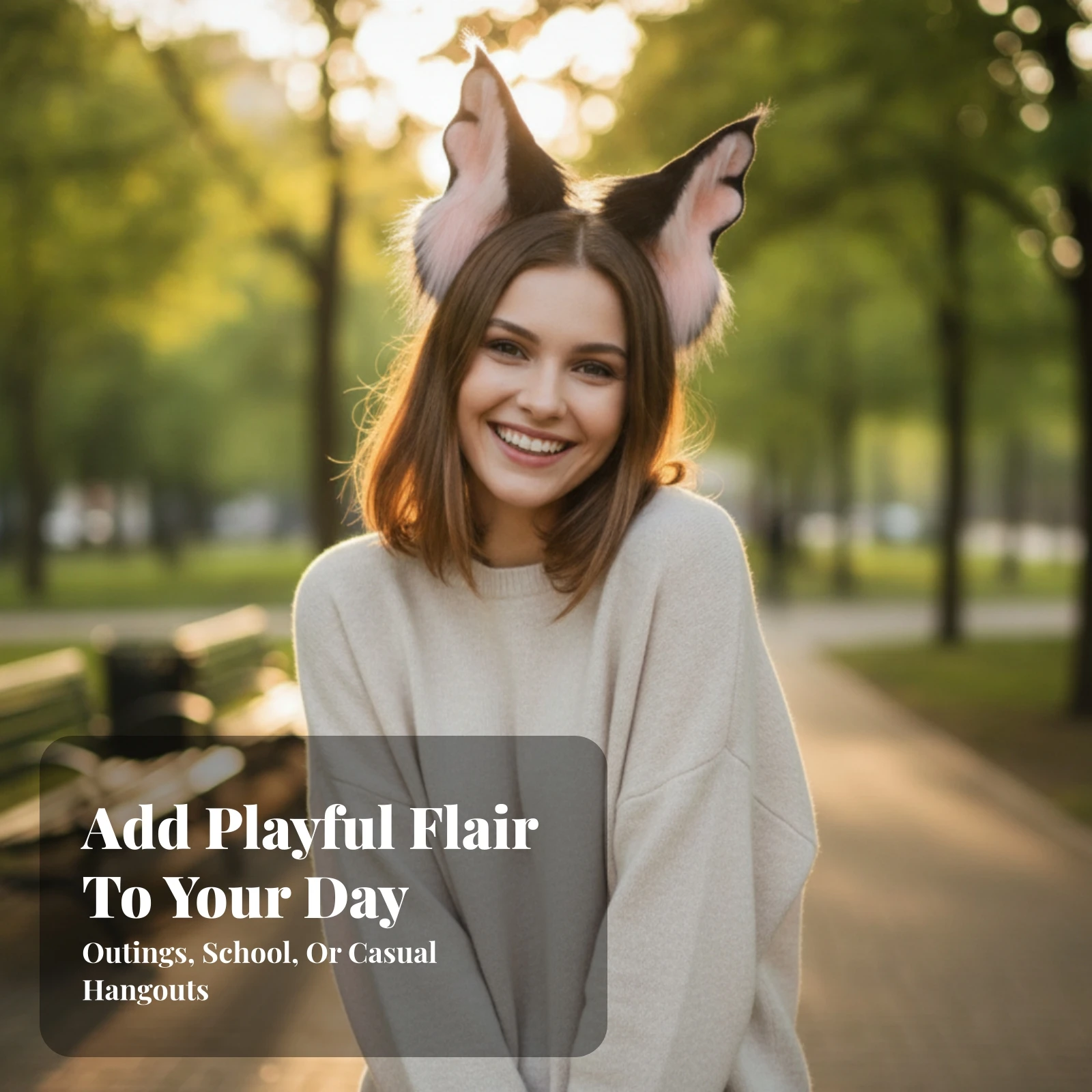 Animal Ear Headband Adjustable Cosplay Headband Costume Headwear Soft Hairband Easy to Wear for Cosplayers, Halloween 6