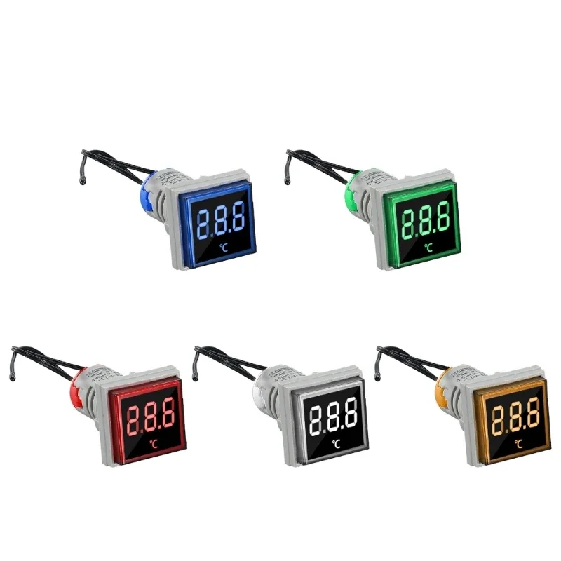 Square Digital Thermometers for Accurate Temperature Measurement with Clear Display Flame Retardant Plastic Shell