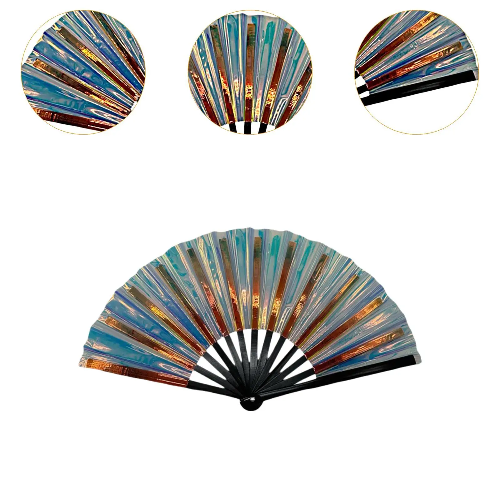 Folding Popping Fan Multifunction Foldable Handheld Hand Fan for Music Festival