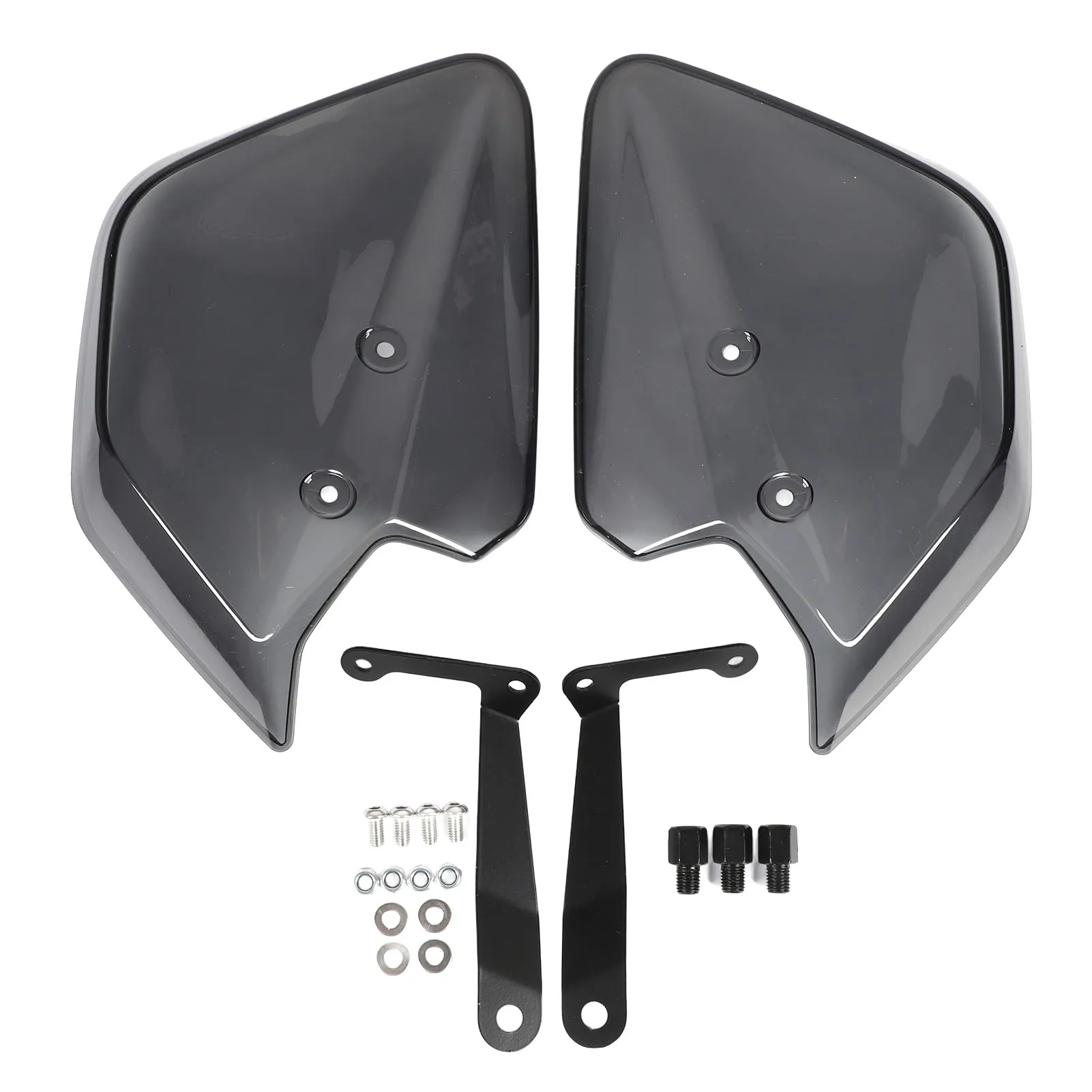 

1 Pair Motorcycle Windshield Windscreen with Mounting Bracket Front Wind Deflector Fit