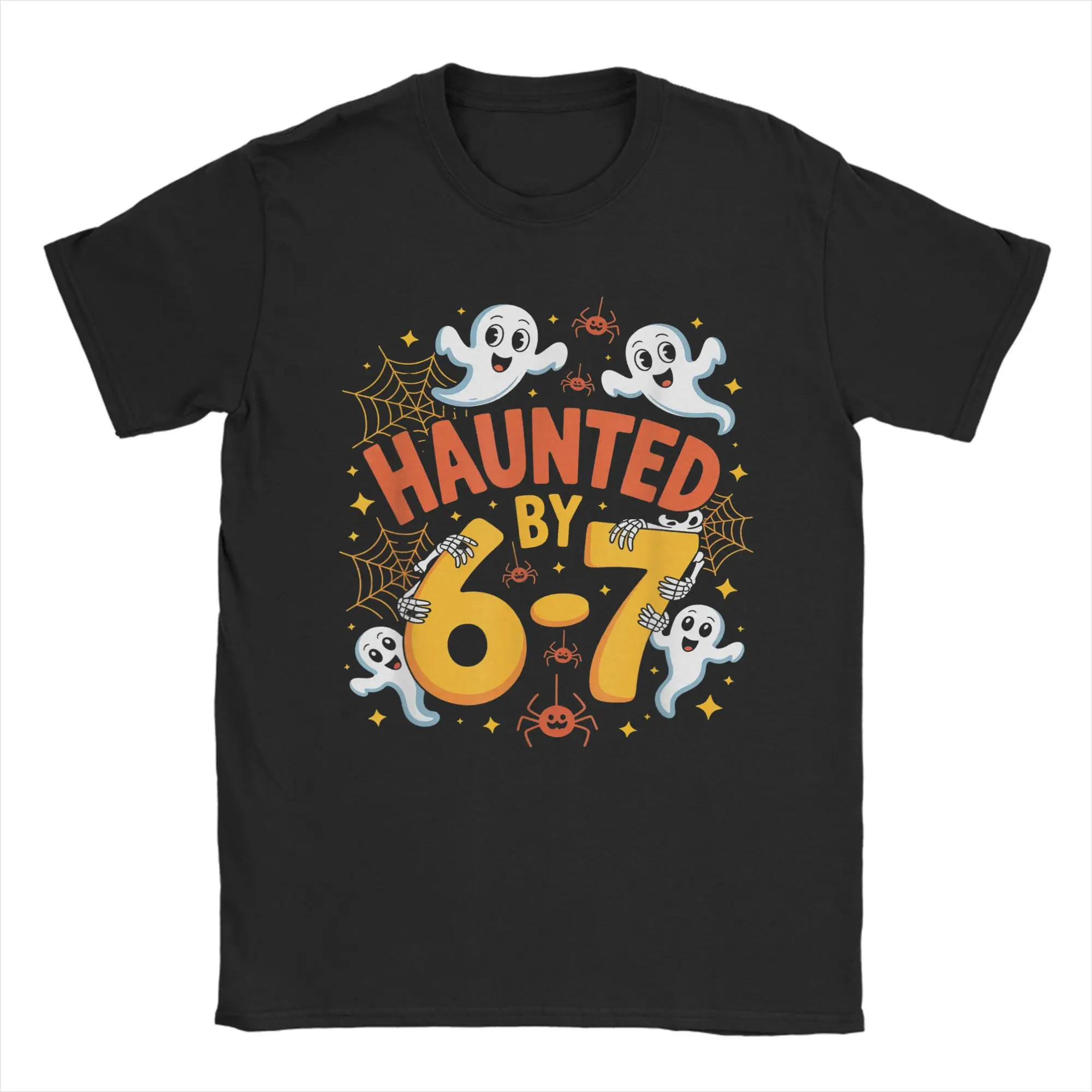 

Oversized T-Shirt Summer Haunted by 6-7 Funny Halloween 67 Popular T-Shirts Cotton Tee Shirt Men's Casual Short Sleeve Top Tees