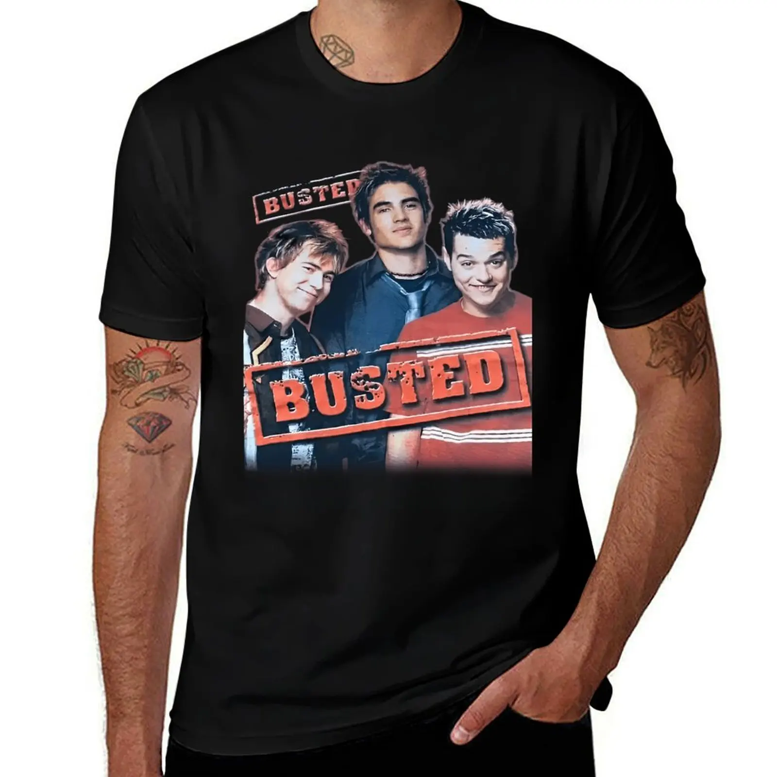 

busted band vintage T-Shirt t shirts for man slim fit t shirt personalised t shirt man casual T-Shirt