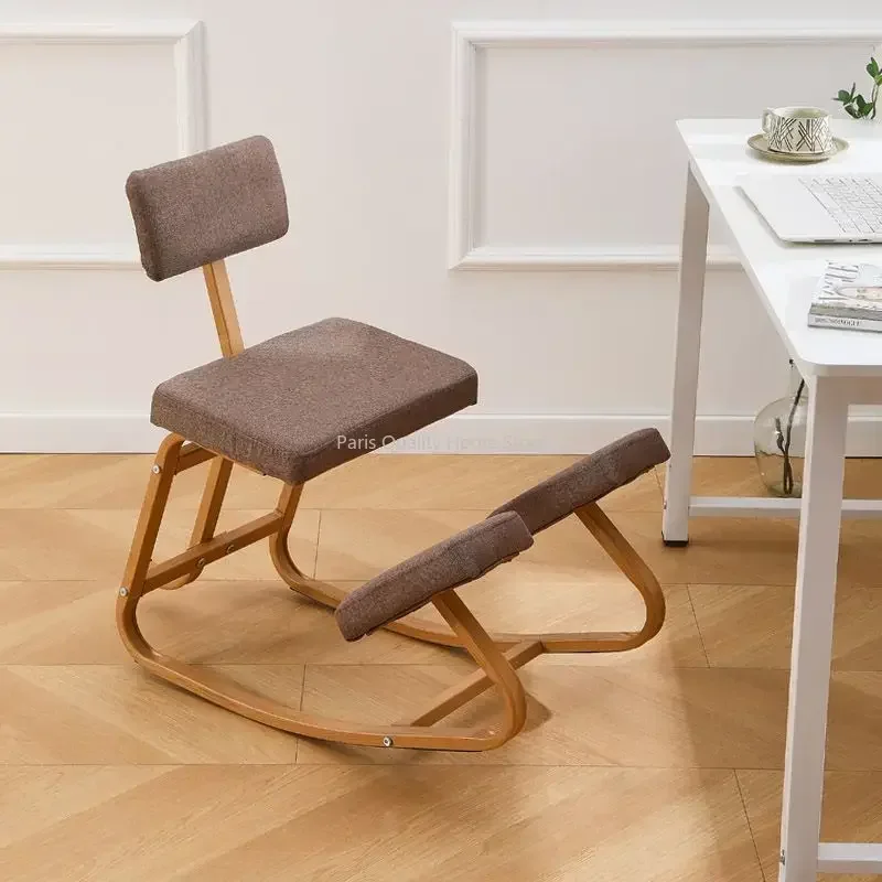 Original Ergonomic Kneeling เก้าอี้สตูลเฟอร์นิเจอร์โฮมออฟฟิศ Ergonomic โยกไม้ Kneeling คอมพิวเตอร์ท่าทางเก้าอี้