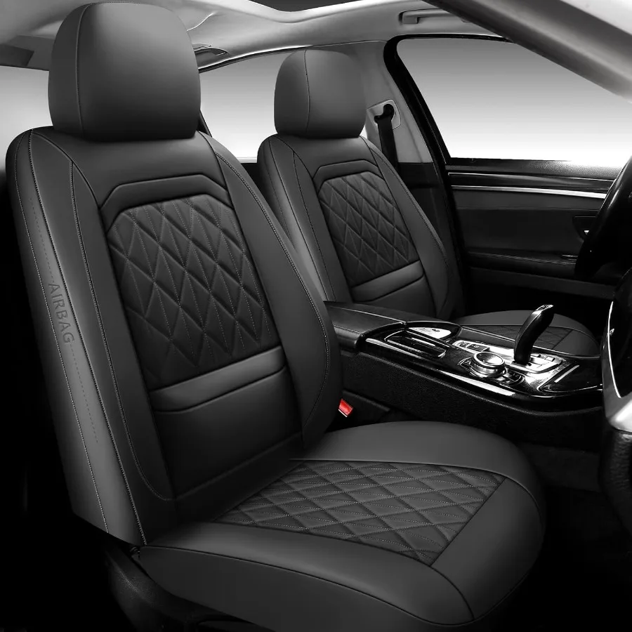 

Полный комплект роскошных кожаных чехлов на автомобильные сиденья для универсальных автомобилей, грузовиков и внедорожников, водонепроницаемая защита салона премиум-класса C