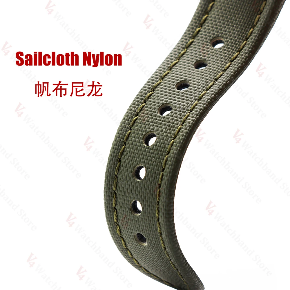 For Omega for Seiko Business Sailcloth Watch Strap 18/19/20/21/22mm Butterfly Buckle Waterproof MenWomen Quick Release Watchband image 4