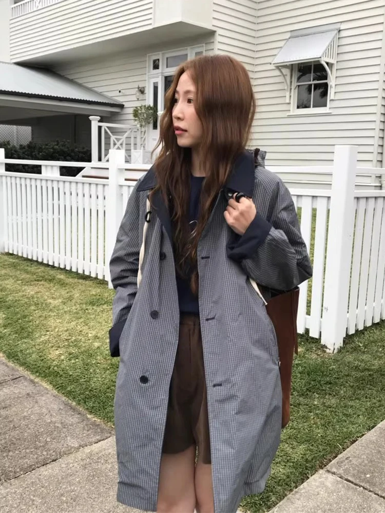 Cappotto giacca a vento con cappuccio lungo casual ampio su entrambi i lati chic per le donne Nuovo design autunnale Faion Commute Sle