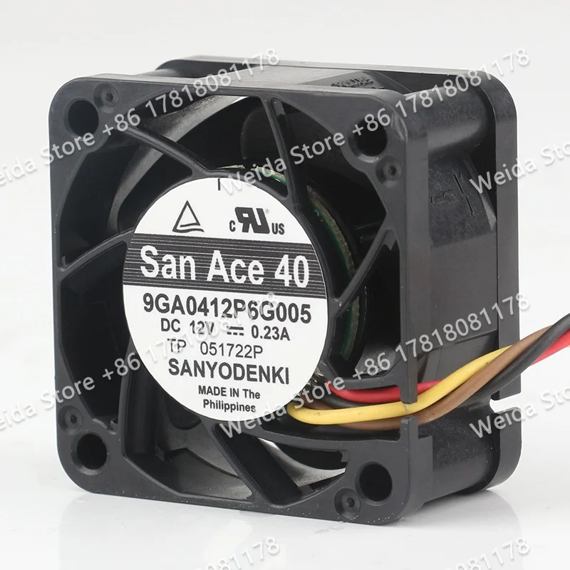 New Original Sanyo 4CM High air volume DC12V 0.23A AC EC 4020 inverter four-wire 40X40X20MM 9GA0412P6G005 Cooling fan