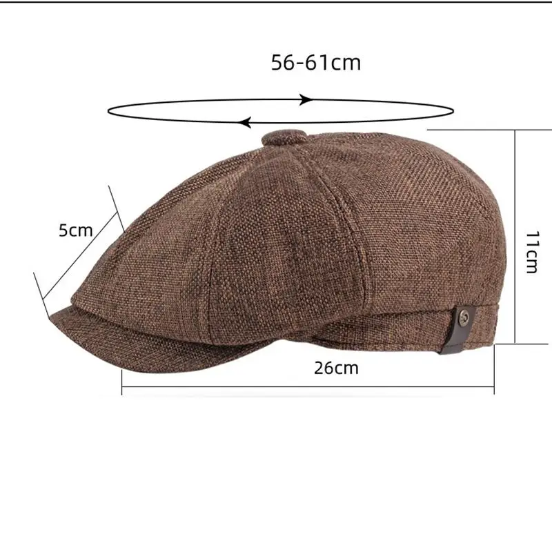 Men Casual Newsboy Hat Spring Autumn Retro Beret Hats Wild Casual Hats Unisex Wild Octagonal Cap for Men Street Caps Gorras