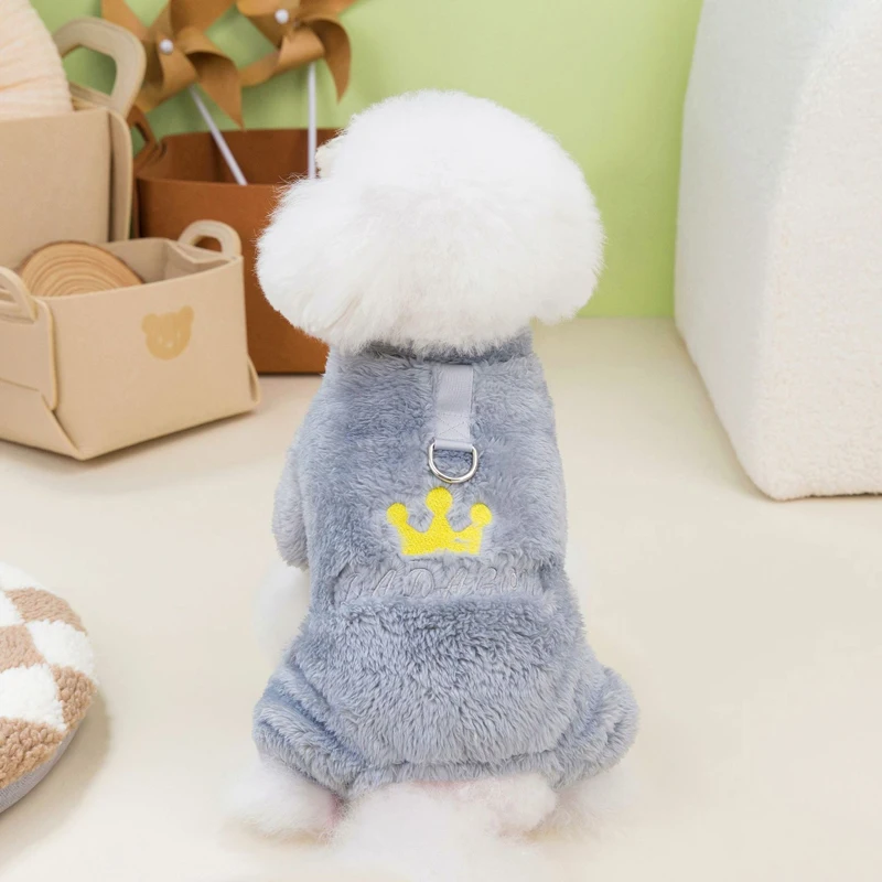 Winter Soft Dog Jumpsuit Warm Fleece Puppy Pajamas for Small Medium Dogs Clothes Pet Pyjamas Chihuahua Overalls Teddy Costumes