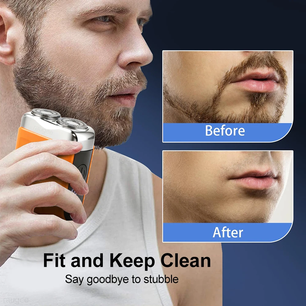 Electric Shaver for Men Mini Electric Razor Beard Trimmer USB Rechargeable Men's Shaving Machine Dual Blade Men Electric Razor image 5