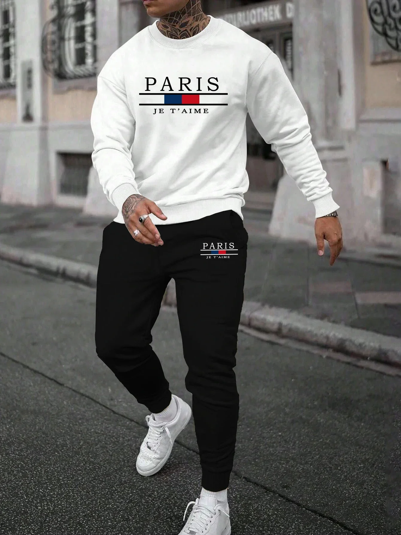 

2025 Повседневная качественная мужская спортивная одежда на осень/зиму, повседневная мода и комфортная спортивная одежда для активного отдыха + комплект спортивных брюк