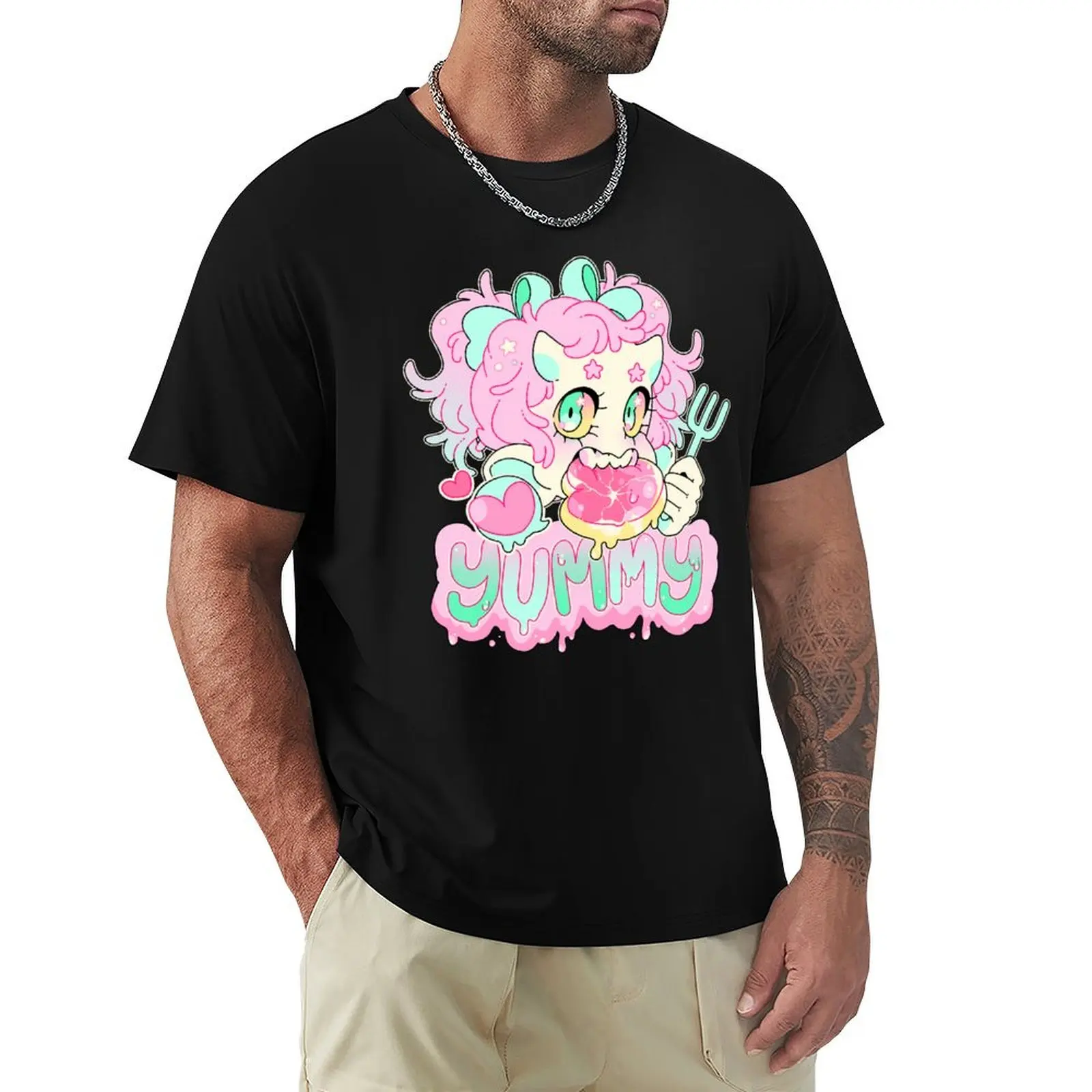 YUMMY T-Shirt anime cheap stuff funny t shirts for men