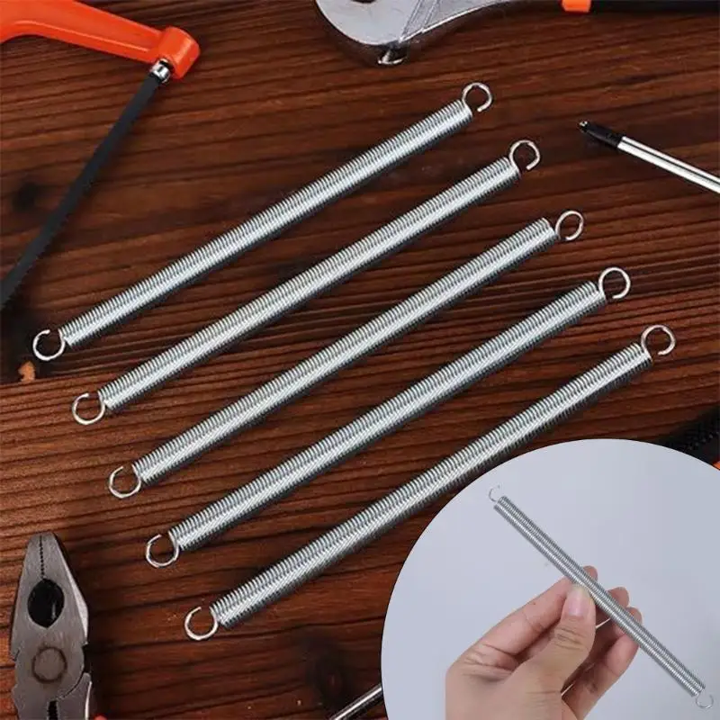 652F 12 قطعة الفولاذ المقاوم للصدأ التوتر تمديد الربيع سلك قطر 0.047 بوصة التراجع الربيع الميكانيكية الينابيع مع هوك