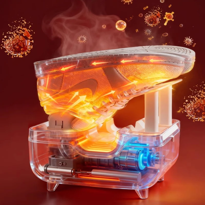 小型旋風式靴乾燥機、濡れた靴にも対応、殺菌・消毒機能付き、家庭用靴乾燥機