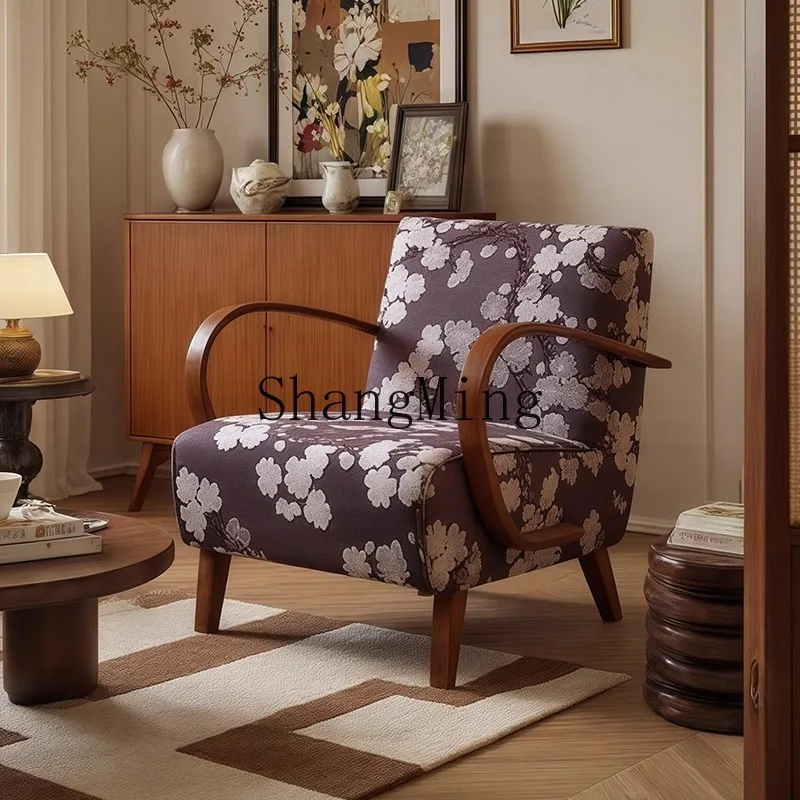 

ZYY medieval single sofa chair living room bedroom balcony back armrest leisure chair