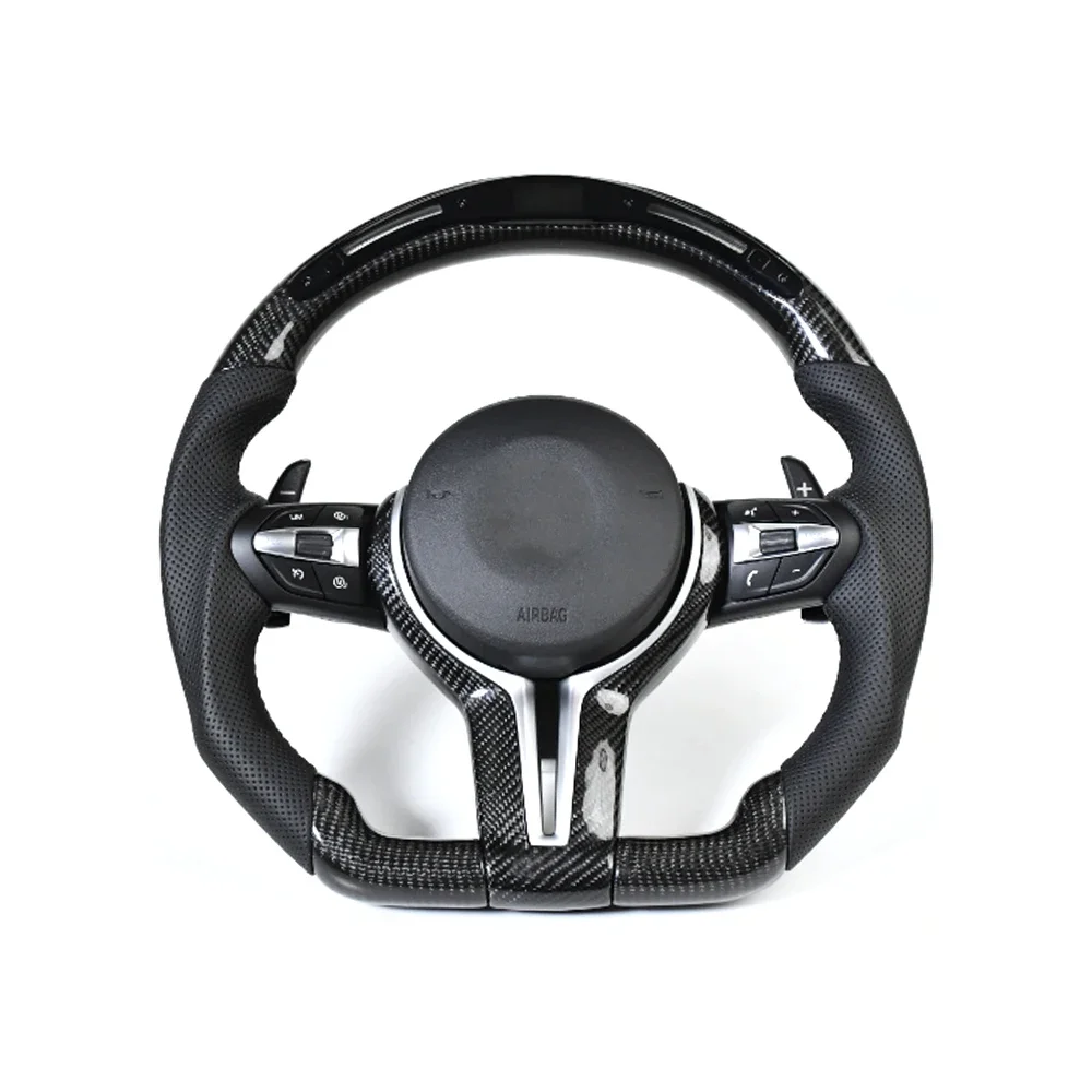 Custom Price Car Real Forged Carbon Fiber Steering Wheel For BMW 525 530 X1x5 X6 F10 F30