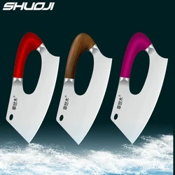 SHUOJI Germany Labor-saving Knife 5Cr15mov Stainless Steel Cleaver Knife Super Sharp Blade Chef Slicing Meat Vegetable Knife