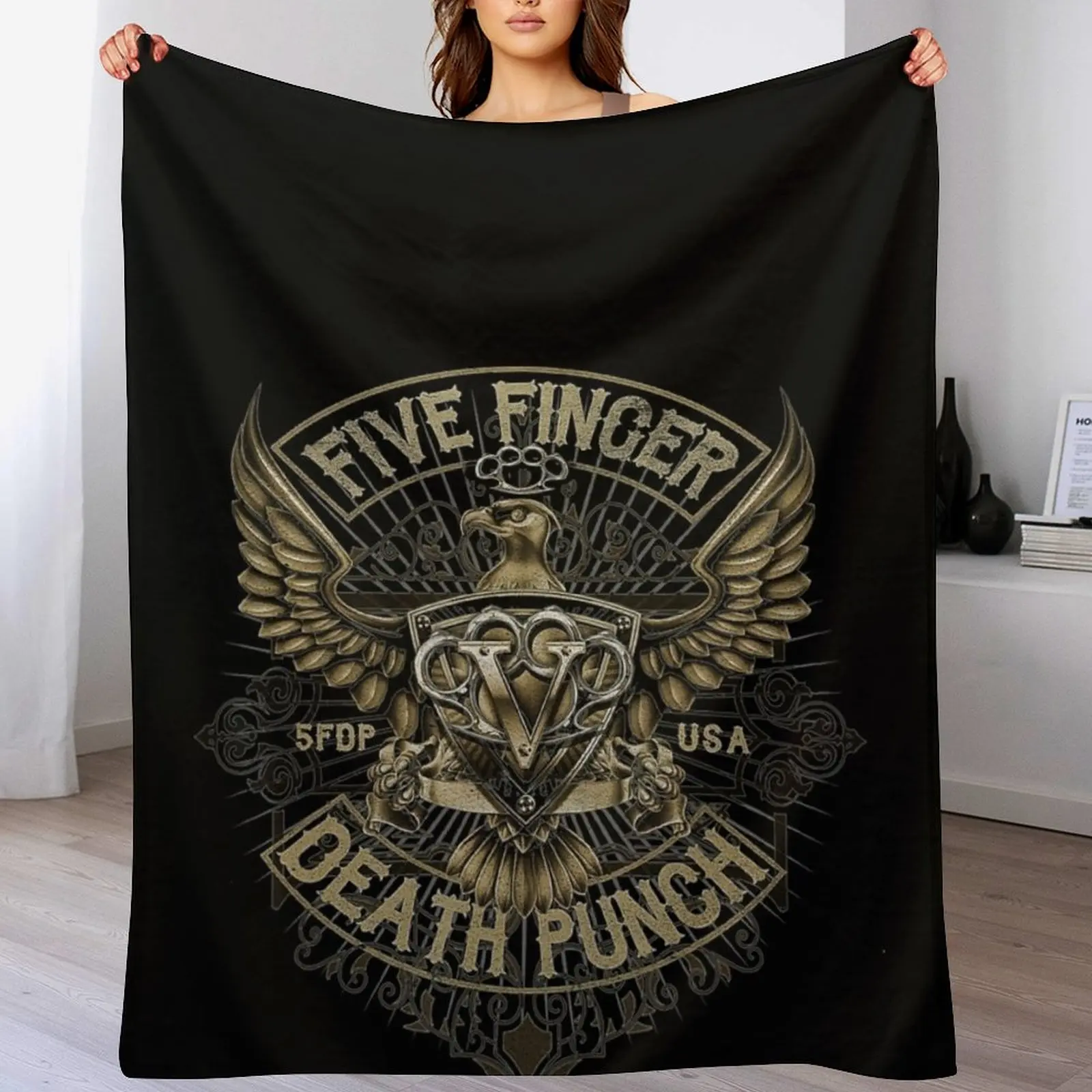 

5FDP - Iron Skull Throw Blanket Sofa Quilt Cute Plaid blankets ands Fashion Sofas Blankets
