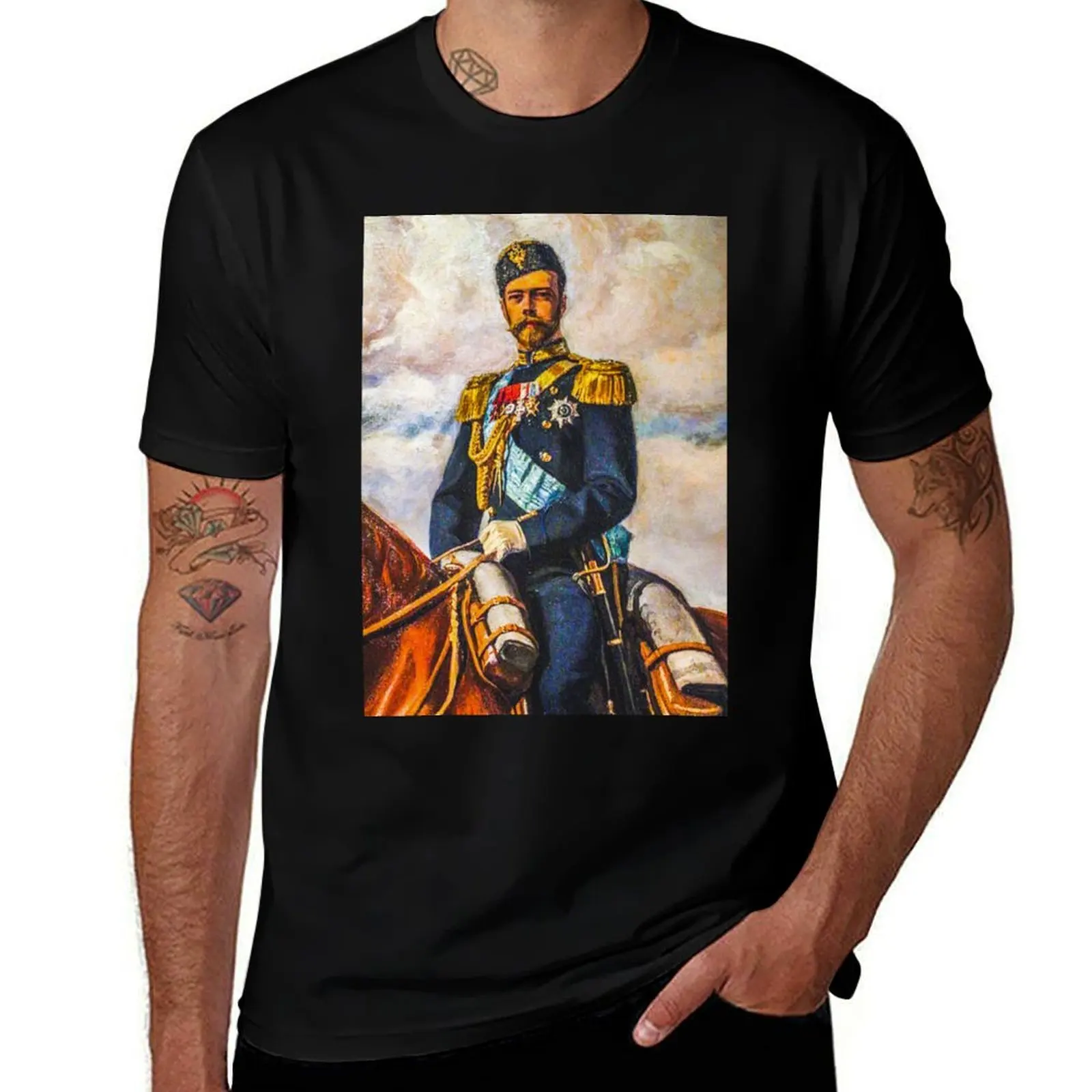 

The Last Tsar of Russia Nikolai II Alexandrovich Romanov T-Shirt kawaii clothes oversized t shirt clothes men tshirt