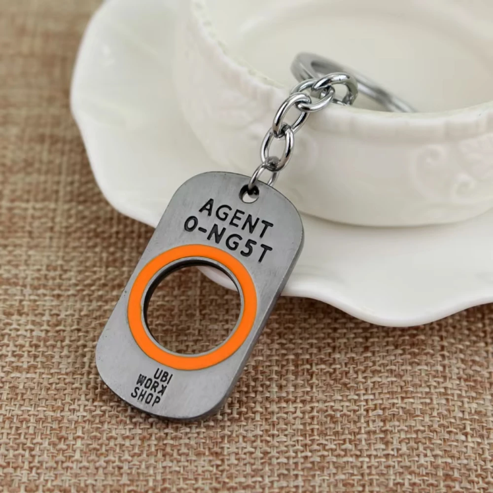 PS4 لعبة توم كلانسي القسمة قلادة رسالة SHD البرتقال عملية مستديرة معدنية علامة الكلب شارات مجوهرات الأزياء كيرينغ هدية #4