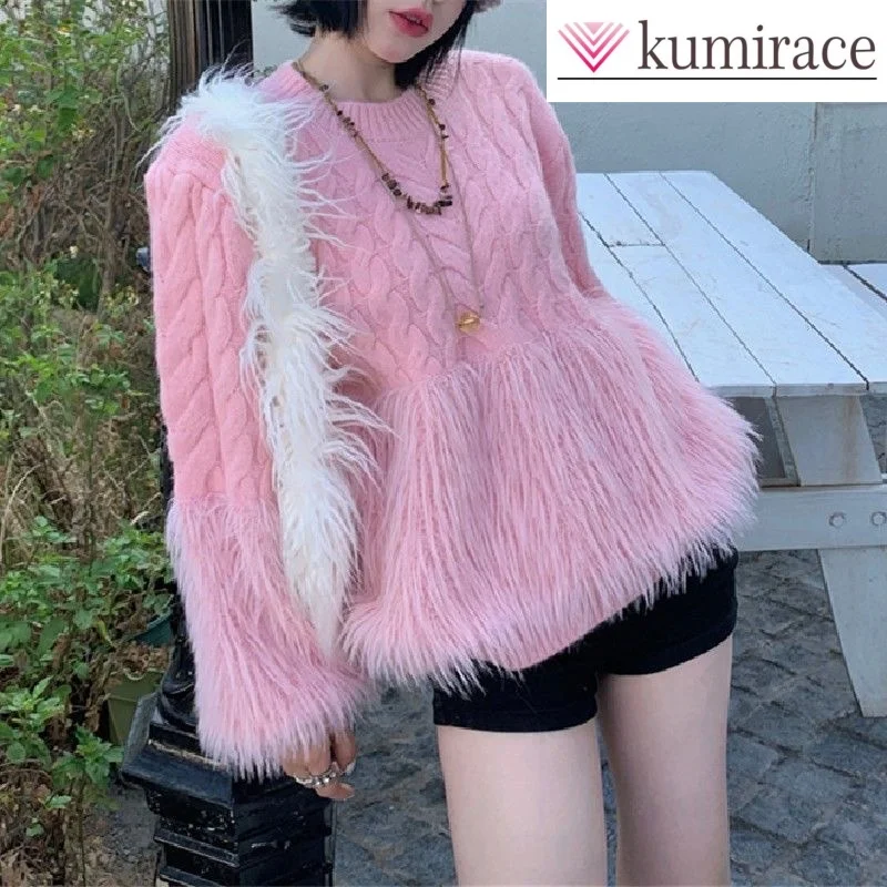 

Mink Velvet Tassel Fried Dough Twists Sweater Women's Autumn and Winter New Loose Pullover Sweater Top Cardigan Coat