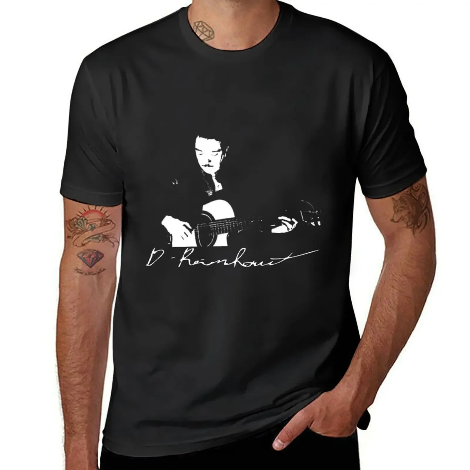 Django Reinhardt Signature s T-Shirt new edition plus size tops anime figures tee shirts for men