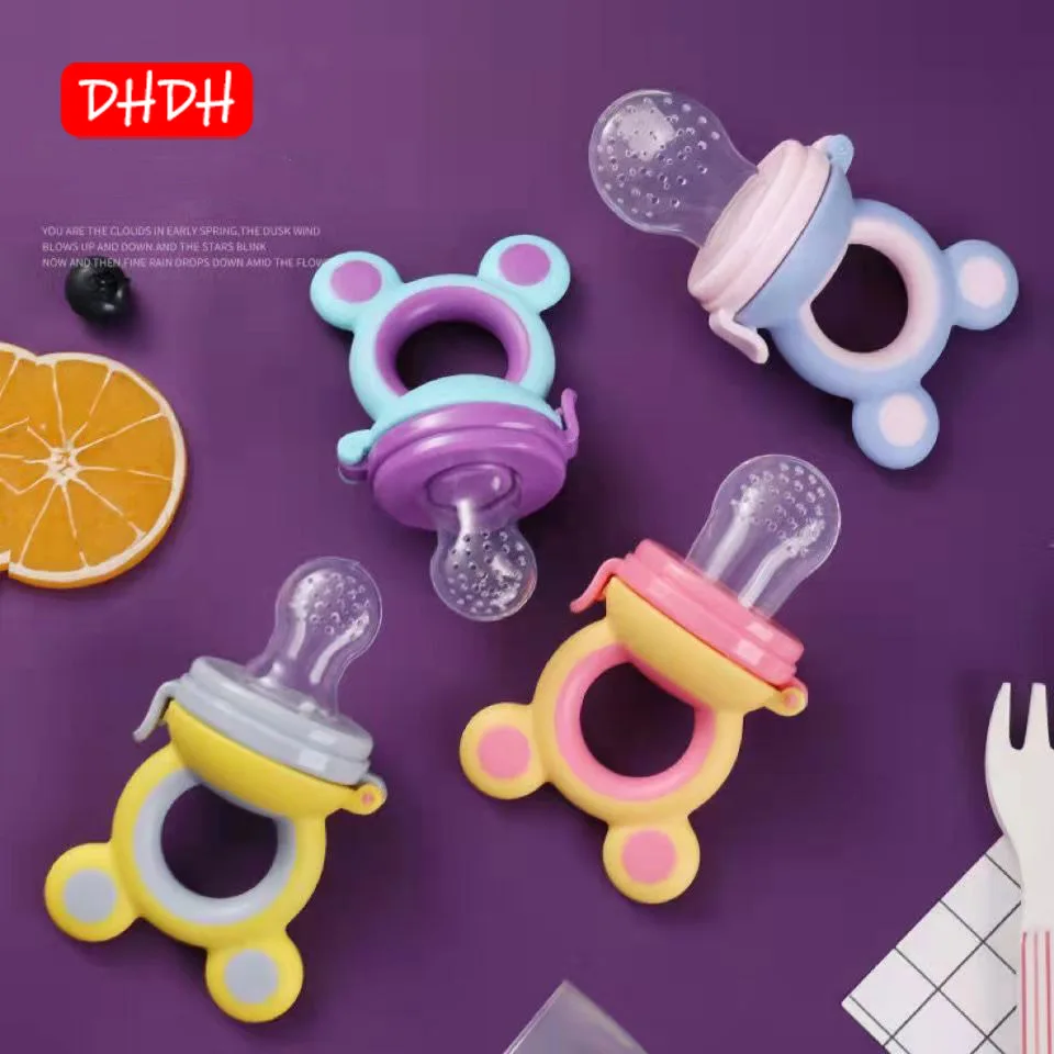 아기 Teether 젖꼭지 과일 식품 공급기 새로운 BornSilicona Teethers 신선한 음식 Nibbler 젖꼭지 클립 아기 액세서리 BPA 무료