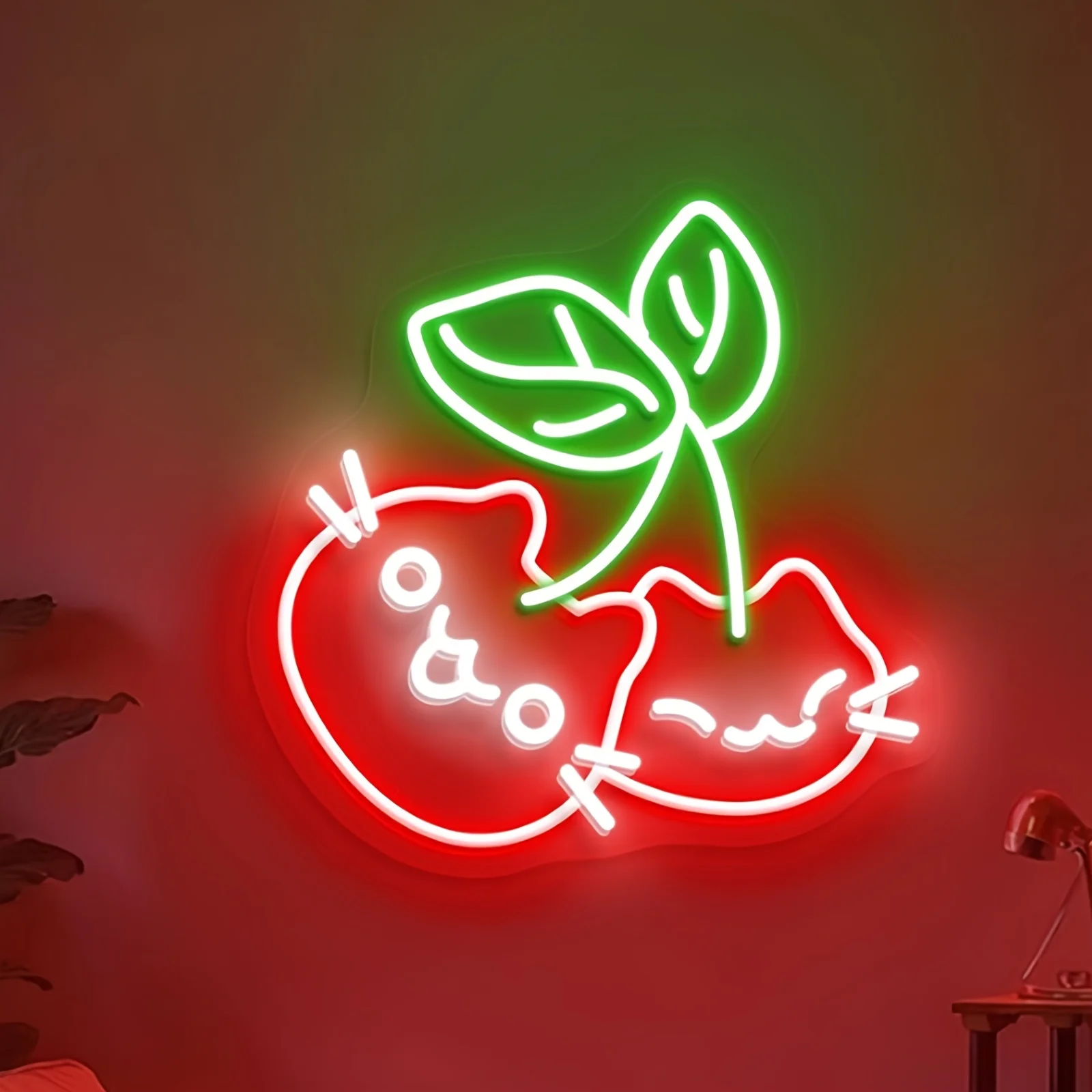 

Неоновая вывеска Cherry Cat, светодиодная неоновая вывеска для украшения стен с USB/переключателем, неоновая вывеска с регулируемой яркостью для разных случаев, как вечеринка в баре