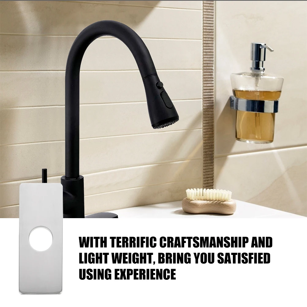 

1 шт., палубная пластина с отверстием из нержавеющей стали, кухонная раковина, аксессуар для ванной комнаты, декоративная пластина для смесителя, замена домашней раковины, металлическая